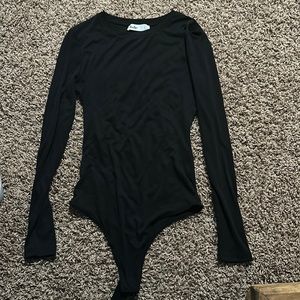 Long sleeve black bodysuit